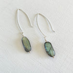 Fish Scale Labradorite Earrings by ZEN by Karen Moore Jewelry on white background