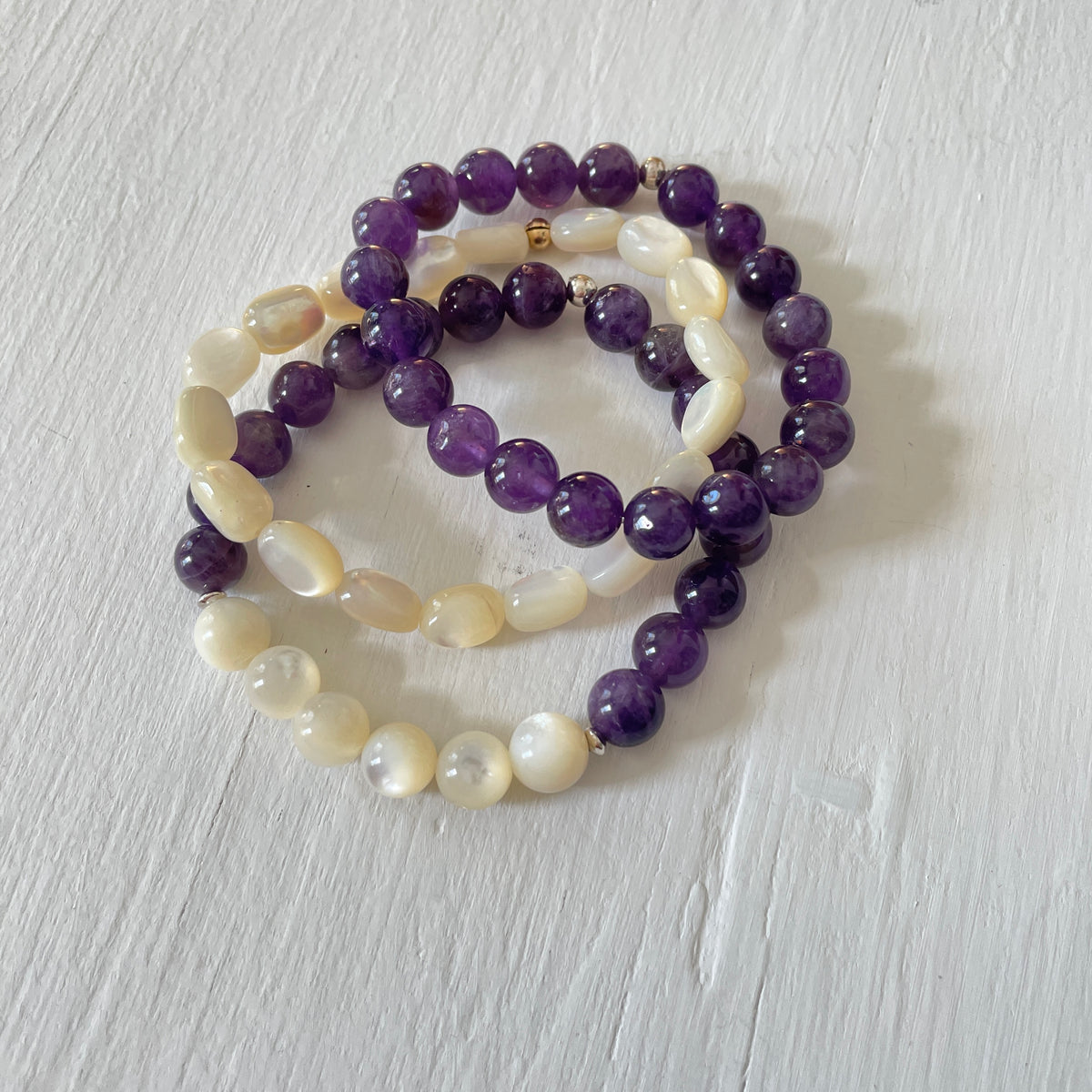 Beyond Wisdom Amethyst ZEN Bracelet Stack