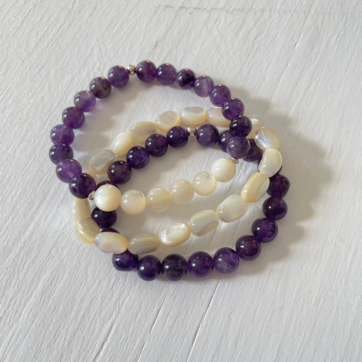 Beyond Wisdom Amethyst ZEN Bracelet Stack