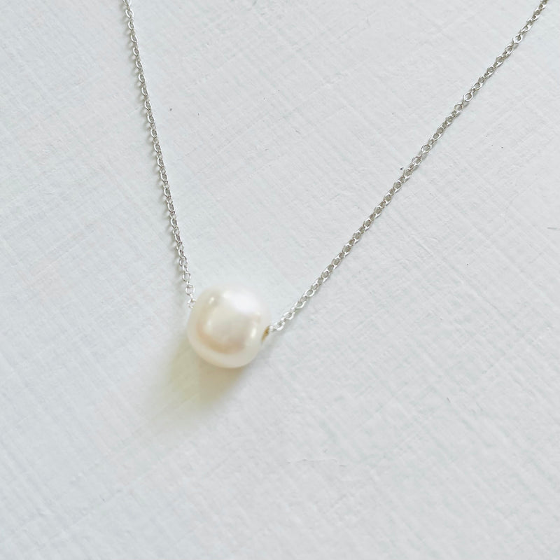 Floating Pearl Adjustable Necklace | ZEN by Karen Moore