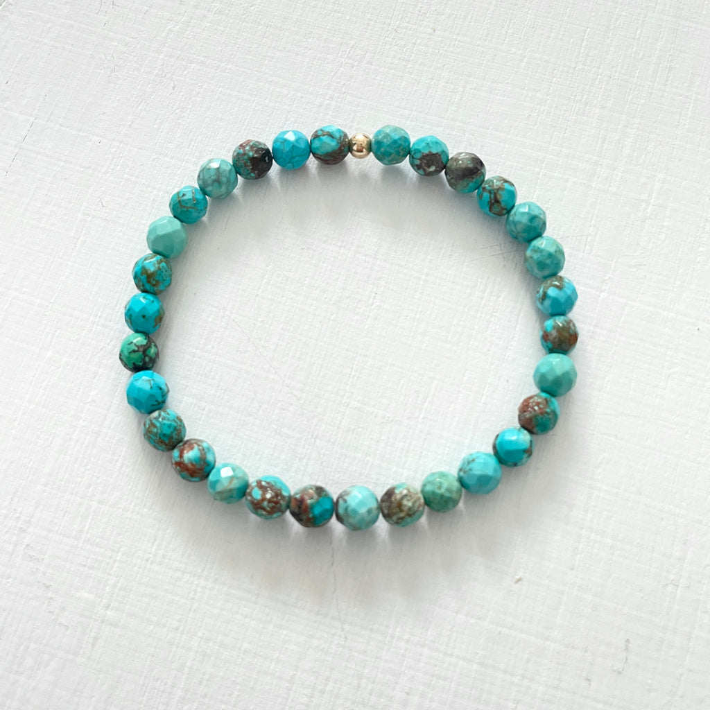Mini Be Bold Turquoise Bracelet by ZEN by Karen Moore on white background