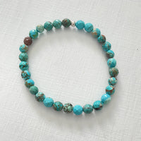 Mini Be Bold Turquoise Bracelet by ZEN by Karen Moore overhead alt view on white background