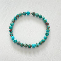 Mini Be Bold Turquoise Bracelet by ZEN by Karen Moore overhead alt view 2 on white background