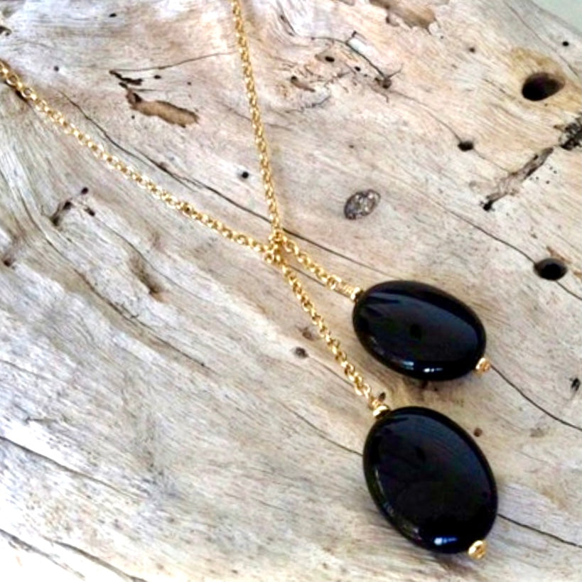 Be Grounded Agate Zen Wrap Necklace by ZEN by Karen Moore on driftwood