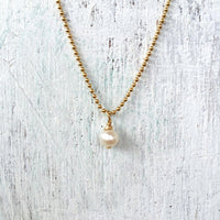 Simply Pearl-fect Necklace by ZEN by Karen Moore on white background