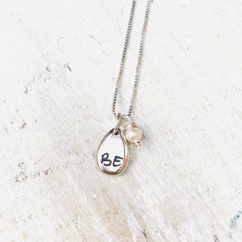 Pearl Just 'BE' Love Necklace by Zen by Karen Moore