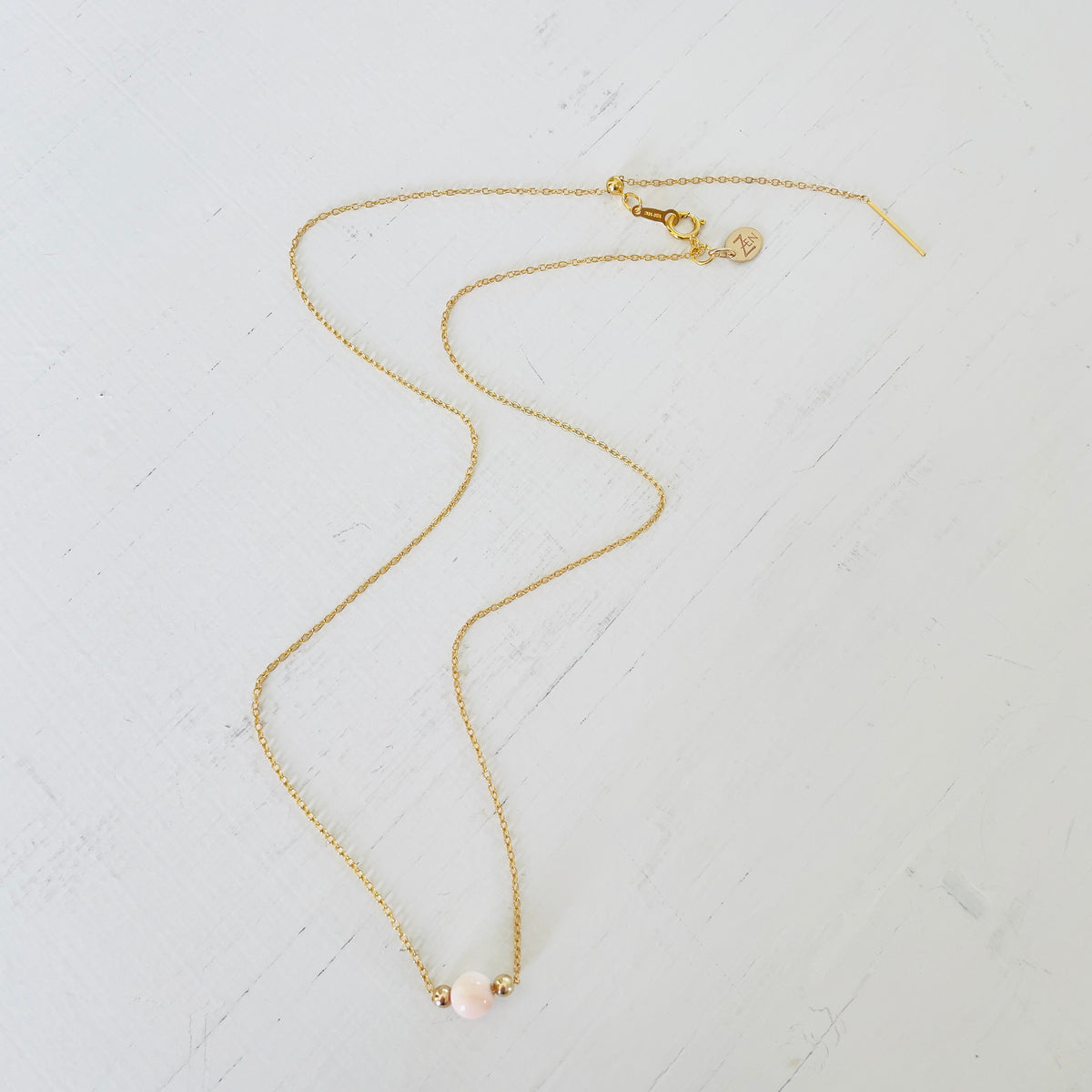 Adjustable chain and clasp on Floating chain by ZEN by Karen Moore on white background