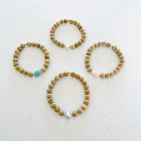 Mojo Grey Pearl Sandalwood Bracelet