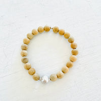 Mojo Grey Pearl Sandalwood Bracelet