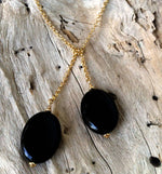 Be Grounded Agate Zen Wrap Necklace by ZEN by Karen Moore front-on view on driftwood