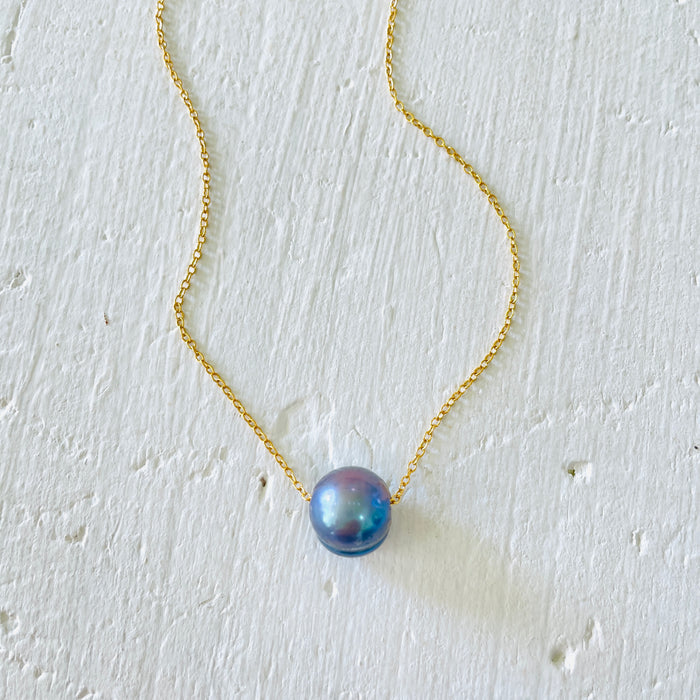 Floating Peacock Pearl Adjustable Necklace